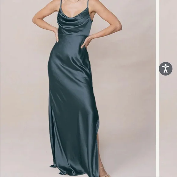 Revelry | Dresses | Revelry Eucalyptus Skye Style Spaghetti Strap Backless  Gown | Poshmark
